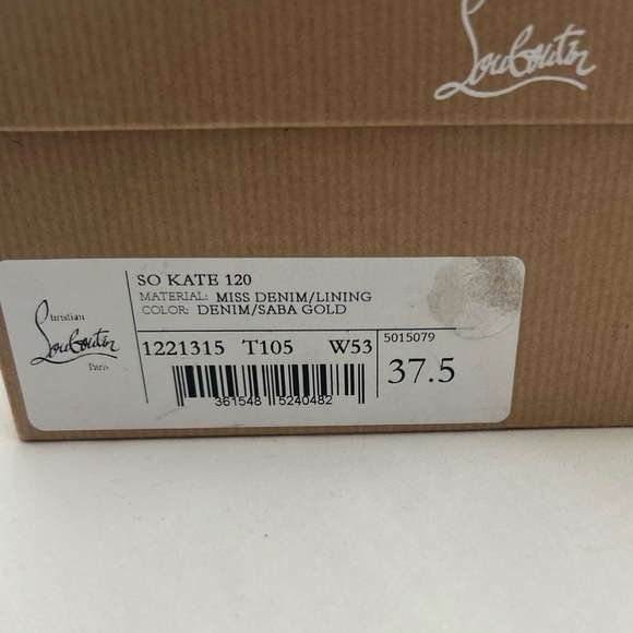 Brand new in box 100% authentic Christian louboutin denim heels in size 7.5 - Picture 2 of 3